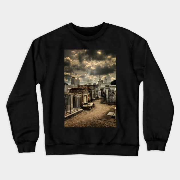 Cloudy Day at St. Louis Cemetery Crewneck Sweatshirt by MountainTravel